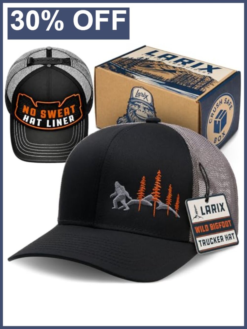 Trucker Hat Snapback Cap with Breathable Mesh Back, Adjustable Baseball Cap